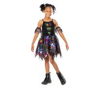 Children's Sparkle Spider Halloween Witch Ghosts Skeletons Fancy Dress Costume