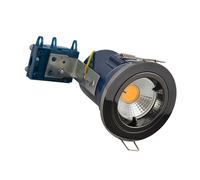 Forum Yate Fixed Fire Rated Downlight - Black Chrome