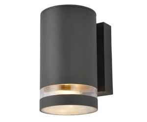 Forum Zink ZN-29190-ATR Lens GU10 IP44 Die-Cast Aluminium Down Wall Light Anthracite