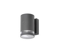 Forum Lighting Lens Outdoor Single Light External Wall Fitting In Anthracite Finish With Photocell Sensor