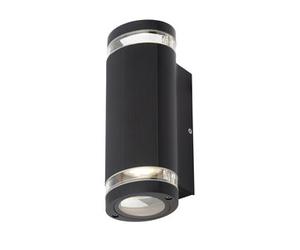Forum Zink ZN-35594-BLK Helix GU10 IP44 Aluminium Up & Down Wall Light Black 35W Max.