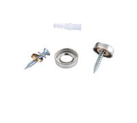 FORUMALL 8 Pcs Screw Covers Caps, Stainless Steel Mirror Screws Decorative Caps Cover Nails, Mirror Screws Fasteners for Sign Advertising Hardware Construction, 16mm Diameter, Silver