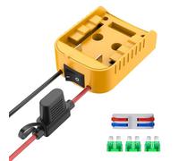 FORUMALL Battery Adapter Power Wheels Adaptor for Dewalt 18-20V Battery Dock Power Connector with Switch Fuse for RC Car Toys Robotics