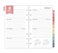 Forvencer A6 Planner Inserts, 2026 Weekly Monthly Refills for 6-Ring Binder