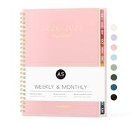 Forvencer Academic Planner 2026-2027, Weekly & Monthly Calendar Planner, July 2026-June 2027, 6" X 8", Daily Agenda Book, Flexible Cover Notebook, College School Teacher Student Organizer A5, Pink