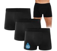 FORVEVO 3 Pack Incontinence Pants for Men,Washable Mens Boxers Shorts with Absorbent Protective Pads,Leakproof Underwear Trunks,Reusable Odor Control for Going Out,Driving,Post-Surgery(Black,S)