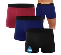 FORVEVO 3 Pack Mens Incontinence Pants, Washable Boxers Shorts for Men With Absorbent Protective Pads, Leakproof Underwear Trunks, Reusable Odor Control for Going Out, Post-Surgery (Black&Navy&Red, L)