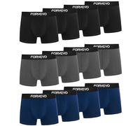 FORVEVO Boxers for Men, Cotton Mens Boxers Shorts, Breathable Underwear Briefs with Elastic Waistband, No Itchy Labels Undertrunk (M,12 Pack)