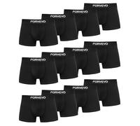 FORVEVO Mens Boxers Shorts, Cotton Underwear Briefs for Men, Breathable Underpants, No Itchy Labels Retro Undertrunk (XXL,12 Pack) Black