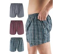 FORVEVO Men's Incontinence Underwear Washable Reusable Boxer Briefs with Front Fly 3 Pack (Multicolor01, M)