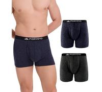 FORVEVO Merino Wool Boxer Briefs for Men, Breathable Wool Underwear, Comfortable Soft Moisture Wicking Base Layer Boxer Shorts with Elastic Waistband 2 Pack (Multicolor01, M)