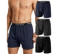 FORVEVO Merino Wool Mens Underwear Boxer Shorts, Breathable Wool Boxers for Men, Moisture Wicking Briefs Wooly Trunks Loose Fit 3 Pack (Multicolor02, L)