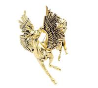 Forward Flying Horse Brooch Plated Alloy Badge Jewelry Featuring Classical Inspiration for Elegant Styling Flying Horse Brooch