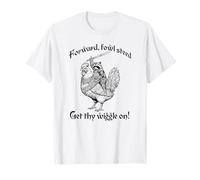 Forward, Fowl Steed! Get Thy Wiggle On! Knight Raccoon T-Shirt