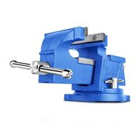Forward General Purpose Bench Vise 6 Inch Ductile Iron Home Vice with Swivel Base and Anvil, 6" Jaw Width, 5" Max Opening