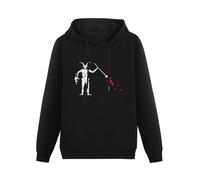 Forward Observations Group Hoody Men Death Skeleton Satan Retro Graphic Male Harajuku Streetwear Black Size M
