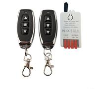 Forward Reverse Remote Control Switch DC 5V-30V 30A for Linear Actuator, Electric Curtains, Garage Doors, 2CH Wireless Motor Controller with 2 Remotes