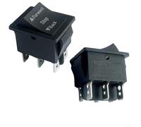 Forward Reverse Switch for Ride On Cars, 2 Pack Compatible with 6V 12V 24V Electric Ride On Toys, On Off On Rocker Switch with Stop Button (Forward stop back)