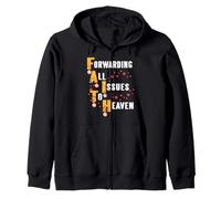Forwarding All Issues To Heaven Faith Message Zip Hoodie