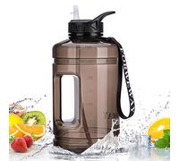 FORWEWAY 2.2l Water Bottle with Straw Gym Jug BPA-Free Leak Proof Reusable Large Durable 2.2 Litre Half Gallon Water Bottle with Handle Portable for Sports Cycling Running Work