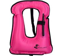 FORWEWAY Snorkel Vest Inflatable Buoyancy Vests for Portable Kayaking Buoyancy Vest for Drift Rescue,Rowing,Sailing,Snorkeling,Swimming,Outdoor Water (Red)