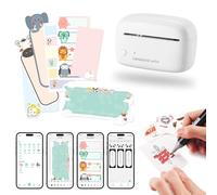 FORYAGOO Mini Printer - Portable Sticker Printer Machine, Thermal Label Maker Inkless Pocket Bluetooth Photo for Work, Life, Study Assistance, Tag Receipts, Board Game Cards