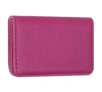 FORYEE Business Card Holder, RFID Blocking PU Leather Wallet with Magnetic for Women and Men, Name ID Credit Card Case, Portable Stylish Carrier Purse for Business Social, 24024 PW-Rose, Minimalist