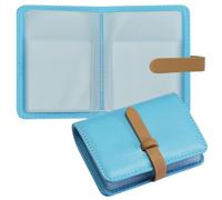 FORYEE Credit Card Holder with 40 Suitable Slot, ID Card Case PU Leather Wallet for Women Men Business Organiser Pocket, Sky Blue