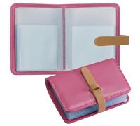FORYEE Credit Card Holder with 40 Suitable Slot, ID Card Case PU Leather Wallet for Women Men Business Organiser Pocket, Rose