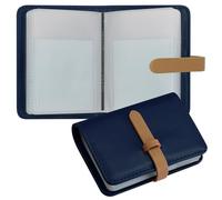 FORYEE Credit Card Holder with 40 Suitable Slot, ID Card Case PU Leather Wallet for Women Men Business Organiser Pocket, Navy Blue