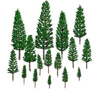 FORYNXHWIN 16pcs Model Trees, Train Railroad Scenery Diorama Architecture Trees(1.4-6.3in), for DIY Scenery Landscape, Architecture, Woodland Scenics, Fairy Garden Decor