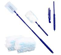 FORYNXHWIN 31 Pcs Dust Magnet, Fluffy Disposable Flash Dust Magnet Kit with Extended Handle for Household Cleaning and Blinds, Car Dashboard, Keyboard Dust Removal (1 Long Handle, 30 Duster Refills)