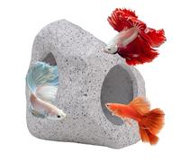 FORYNXHWIN Fish Tank Decoration Accessories, Natural Ceramic Stones Aquarium Ornament, Fish Tank Cave Hideaway Rock for Shrimp, Cichlid, Betta Fish & Aquatic Pets Masking and Breeding