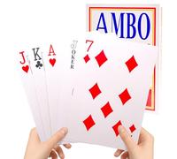 FORYNXHWIN Gigantic Playing Cards - Extra Large 24cm x 17cm, Full Set Easy to Read Deck for Family Game Night, Garden & Casino Party Decoration - Fun for Adults & Kid