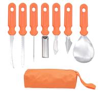 FORYNXHWIN Halloween Pumpkin Carving Kit, 7 Pieces Pumpkin Carving Set, DIY Halloween Decoration, Stainless Steel Pumpkin Carving Tools for Children and Adults