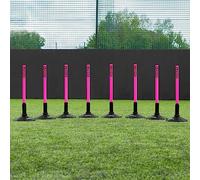 FORZA 1.5ft Mini Slalom Poles - 4x Colours Available | 25mm & 34mm Sizes | Shatterproof PVC (With Bases, Pink, 34mm)