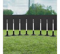 FORZA 1.5ft Mini Slalom Poles - 4x Colours Available | 25mm & 34mm Sizes | Shatterproof PVC (With Bases, White, 25mm)