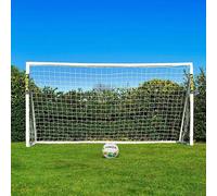 FORZA 12ft x 6ft Football Goal | All Weather uPVC Garden Goals with Quick and Easy Assembly - Optional Training Football, Target Sheet & Carry Bag (2. Goal and Ball)