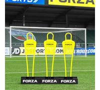 FORZA 2-in-1 Football Rebound Block & Mannequin Base (15kg) | Heavy-Duty Training Tool for Passing & Shooting Drills | Optional Mannequins in Three Sizes (Block + Mini Mannequin, Pack of 3)