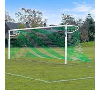 FORZA 24ft x 8ft Full Size Striped Football Goal Net | Striped Replacement Football Nets [SINGLE] (Green/White)