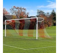 FORZA 24ft x 8ft Full Size Striped Football Goal Net | Striped Replacement Football Nets [SINGLE] (Red/White)