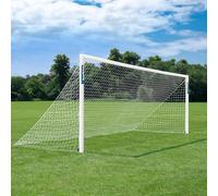 FORZA 24x8 Replacement Football Goal Net | Heavy-Duty HDPE Netting - Weatherproof & UV Treated - Single or Pair (3mm (Blue & Yellow), PAIR Straight Back Net - 24 x 8 x 0 x 7.5ft)