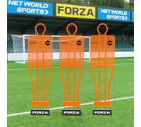 FORZA 6ft Elite HD Football Mannequins - Long-Lasting & Most Durable | 4x Colours | 1 Pack & 3 Pack (Pack of 3, Fluro Orange, With Base)