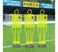 FORZA 6ft Elite HD Football Mannequins - Long-Lasting & Most Durable | 4x Colours | 1 Pack & 3 Pack (Pack of 3, Fluro Yellow, With Base)
