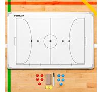 FORZA 90cm x 60cm Sport Coaching Board | 13 Sport Options | Double-Sided Dry Wipe Tactics Board - Includes Magnets, Pen & Eraser (Without Carry Bag, Futsal)