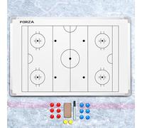 FORZA 90cm x 60cm Sport Coaching Board | 13 Sport Options | Double-Sided Dry Wipe Tactics Board - Includes Magnets, Pen & Eraser (with Carry Bag, Ice Hockey)