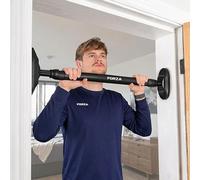 FORZA Adjustable Doorway Pull Up Bar - No Screw Installation, 200 kg Load Capacity, Extendable Adjustable Chin Up Bar with Non-Slip EVA Foam Grips for Home Gym & Upper Body Workouts (110-130cm)