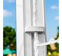 FORZA Aluminium Net Clips | OFFICIAL The Ultimate Nylon Net Clip - Keep Goal Nets Secure All The Time (20 Pack, White)