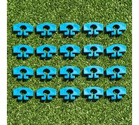 FORZA Aluminium Net Clips | OFFICIAL The Ultimate Nylon Net Clip - Keep Goal Nets Secure All The Time (40 Pack, Light Blue)