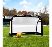 FORZA Aluminium POD Football Goal | Fold-Away & Freestanding Target Goals | Carry Bag Included [9 Colours & 3 Size Options] (White, 5ft x 3ft)